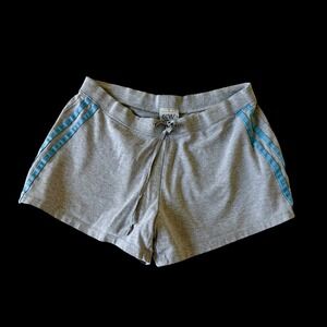 C.W.‎ Sport Heather Gray Blue Stripe Lounge Shorts Womens Medium